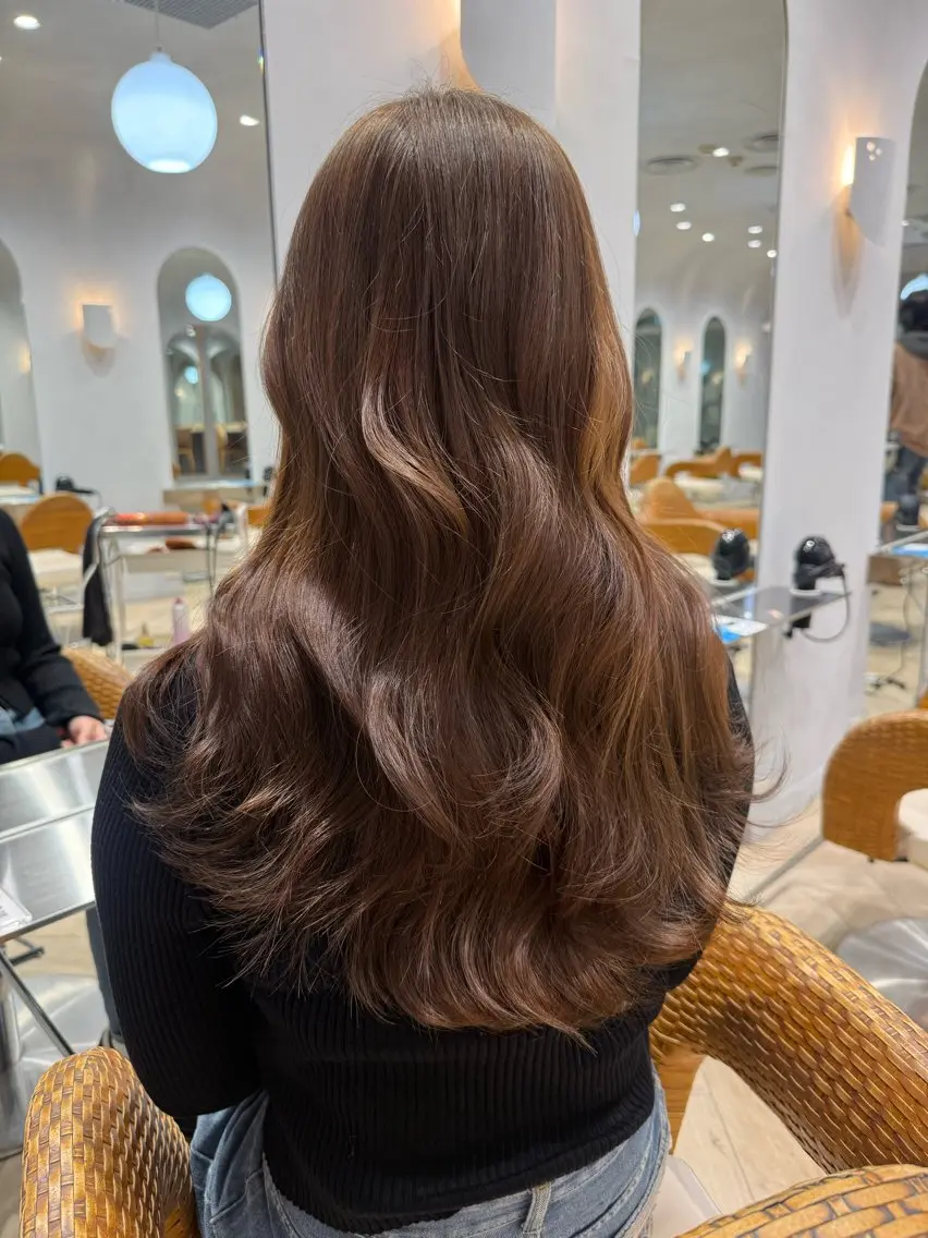 ロング カラー ヘアカラー ヒジオカ リナのヘアスタイル