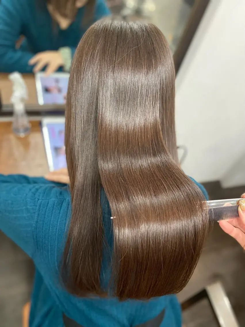 ロング カラー 髪質改善 トリートメント カット ヘアカラー トリートメント 透明感カラー名駅 名駅みゆのヘアスタイル