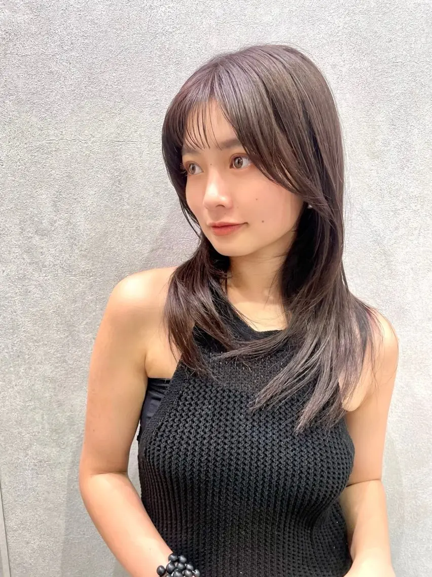 ロング カラー パーマ ヘアアレンジ 伸ばしかけ 縮毛矯正 ストレートパーマ 縮毛矯正 ✨レイヤー/ 透明感カラー✨冨永剛のヘアスタイル