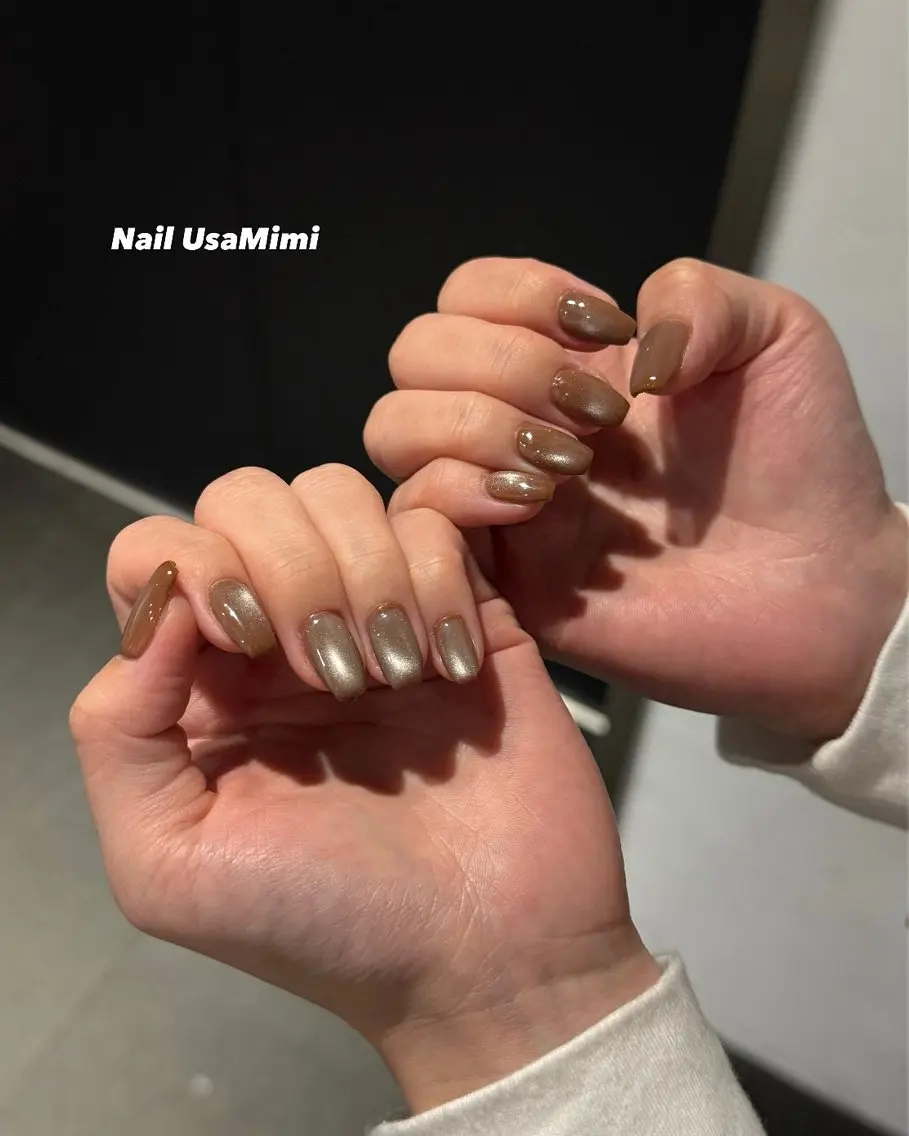 ネイル ジェルネイル グラデーション 韓国ネイル ラメ(グリッター) ラメグラデーション ハンドネイル 本町ネイルNail UsaMimiのネイルデザイン