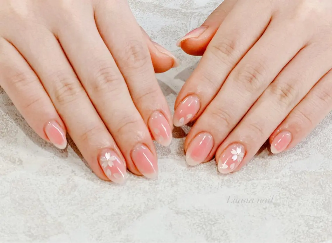 セミロング ネイル 入学式 チークネイル 桜ネイル 入学式 ジェルネイル Luana nail (ルアナネイル)のエステ・リラクイメージ