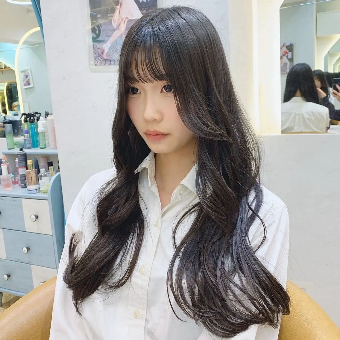 ロング カット トリートメント 韓国/ハッシュカット /レイヤー🧸千純のヘアスタイル