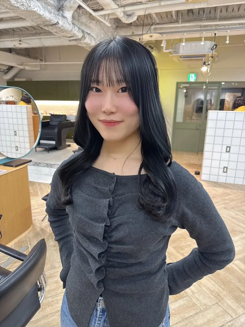 ロング カット ヘアカラー トリートメント ダブルカラーベージュ 新潟/万代/髙橋魁真のヘアスタイル