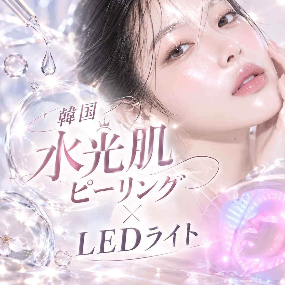 【U25】韓国水光肌ピーリング🇰🇷🫧×LEDライト💡の写真