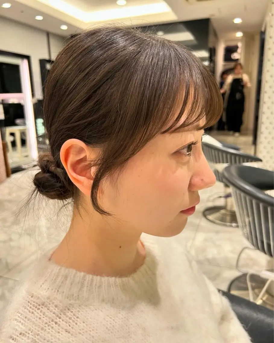 ミディアム パーマ カット パーマ 韓国っぽ透け感カラー マンツーマン🫧なおのヘアスタイル