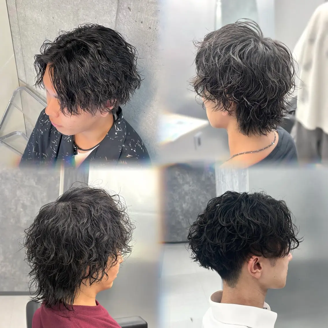 カラー パーマ メンズ カット パーマ トリートメント ʜᴀʀᴜᴋᴀ♱メンズ ウルフ/ブリーチのヘアスタイル