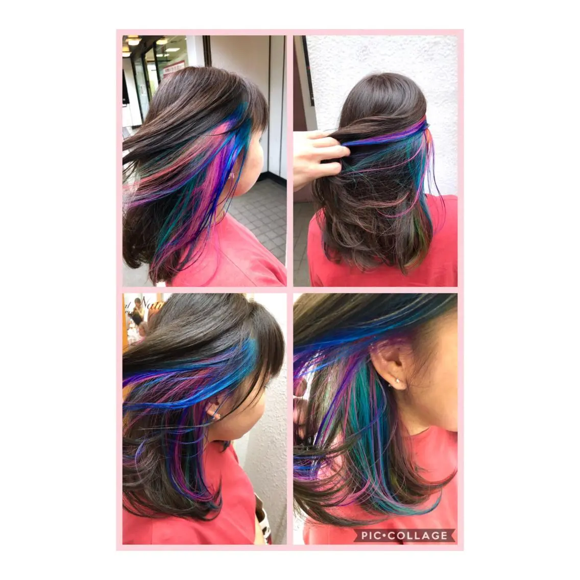 セミロング カラー ブリーチ インナーカラー ユニコーンカラー トリートメント 100%髪質改善特化 TRUNSのヘアスタイル