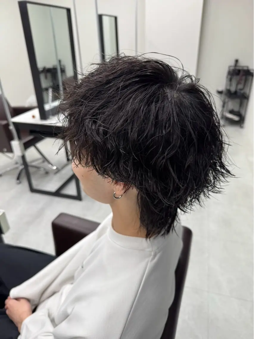 【アイロン風ゆるふわパーマ】⚡️メンズカット➕ソフトツイストパーマ🌀の写真