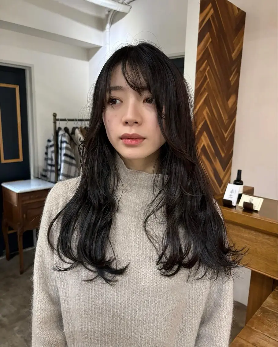 ロング カラー カット ヘアカラー トリートメント takada kohのヘアスタイル