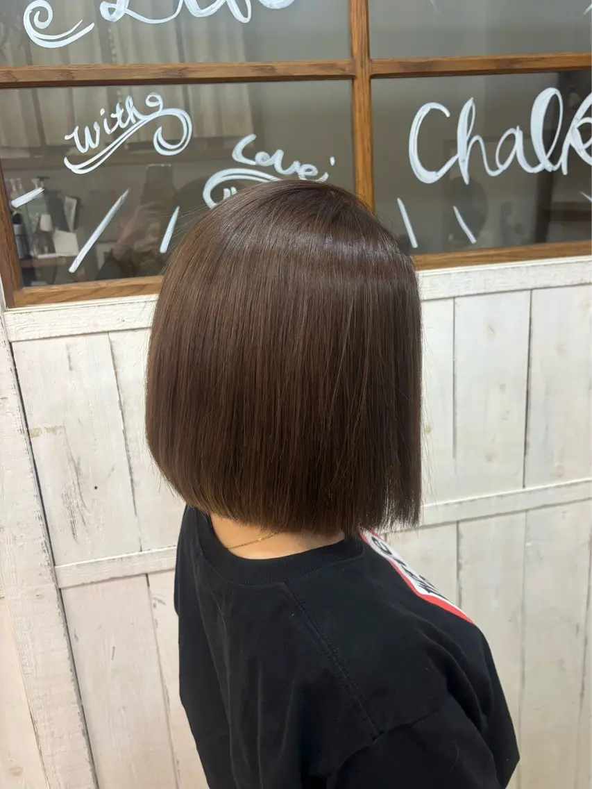 ショート カラー ブリーチ ブラウンカラー 透明感カラー ブリーチなしカラー シアーブラウン ruup Rell スズカのヘアスタイル