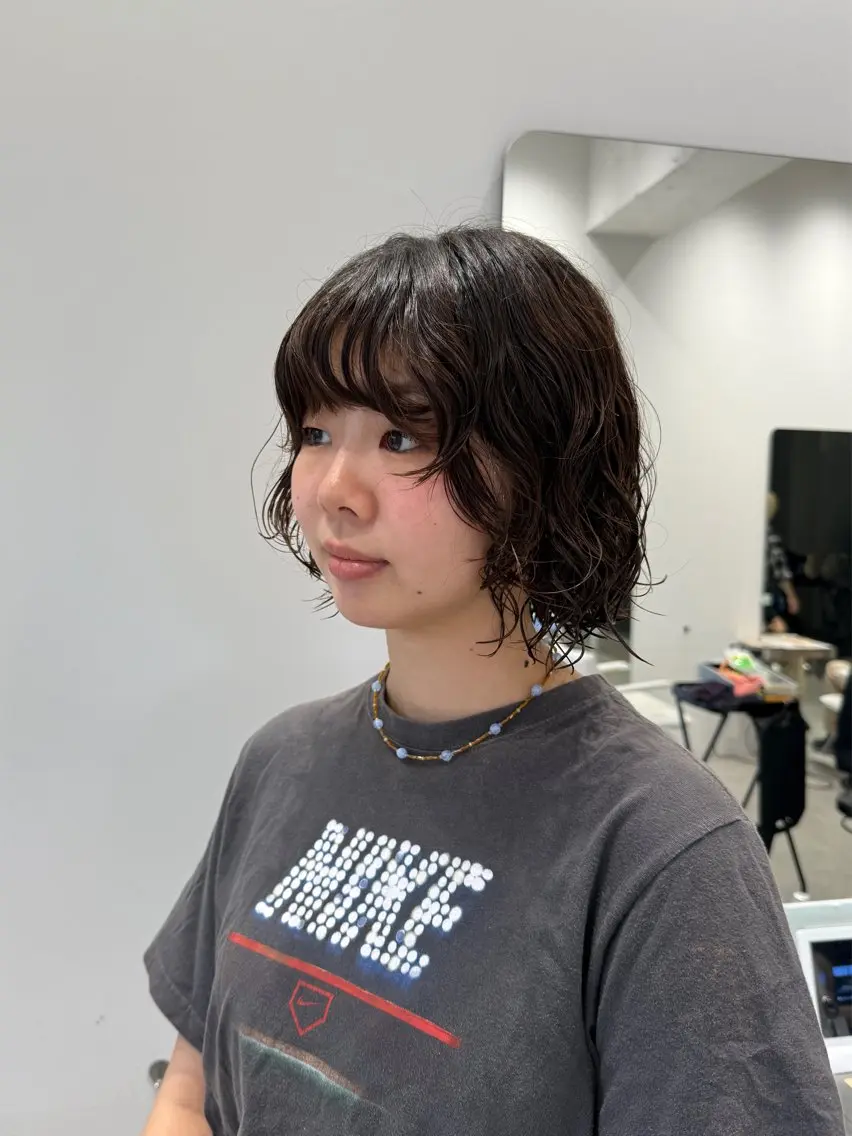 ショート パーマ ボブ カット パーマ Lyuck ⋆✦ HIROMIのヘアスタイル