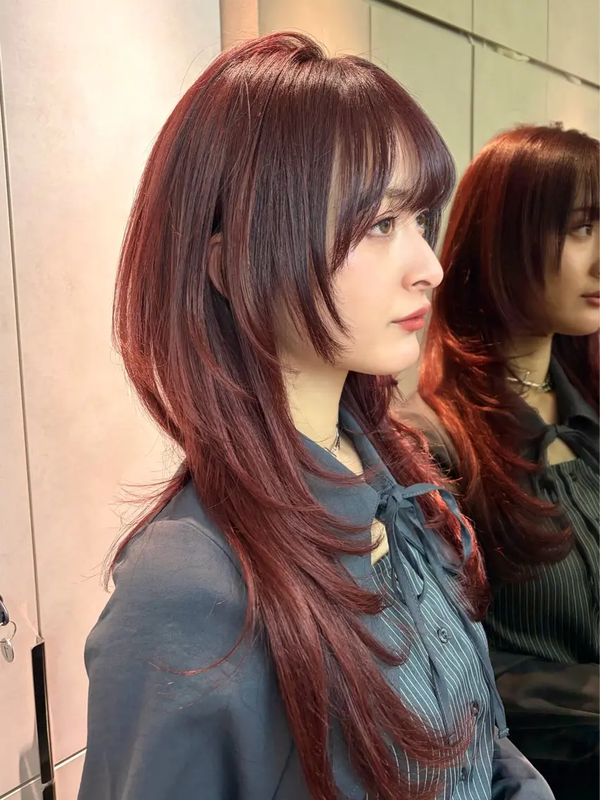 ロング カット ヘアカラー 大宮🤍縮毛矯正 レイヤー🪽なるのヘアスタイル