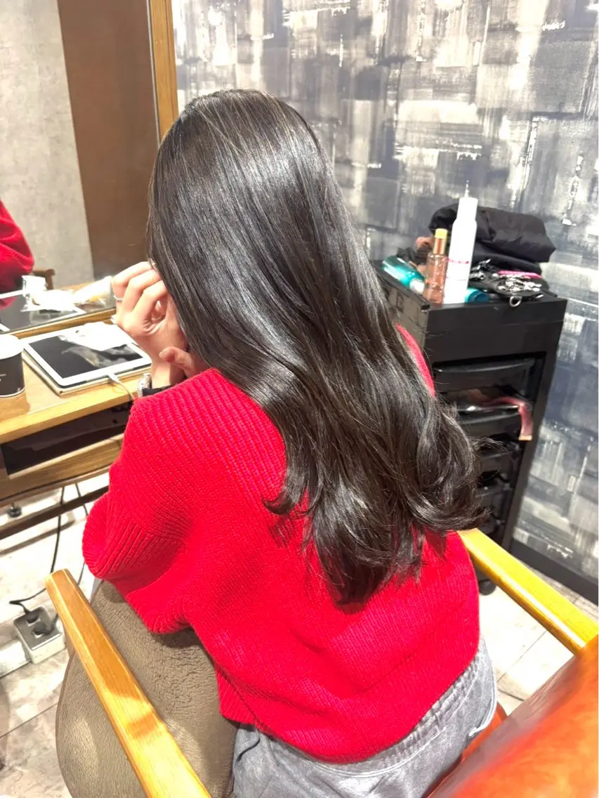 ロング カラー ハイライトカラー ハイライト 柴田 翔太郎のヘアスタイル