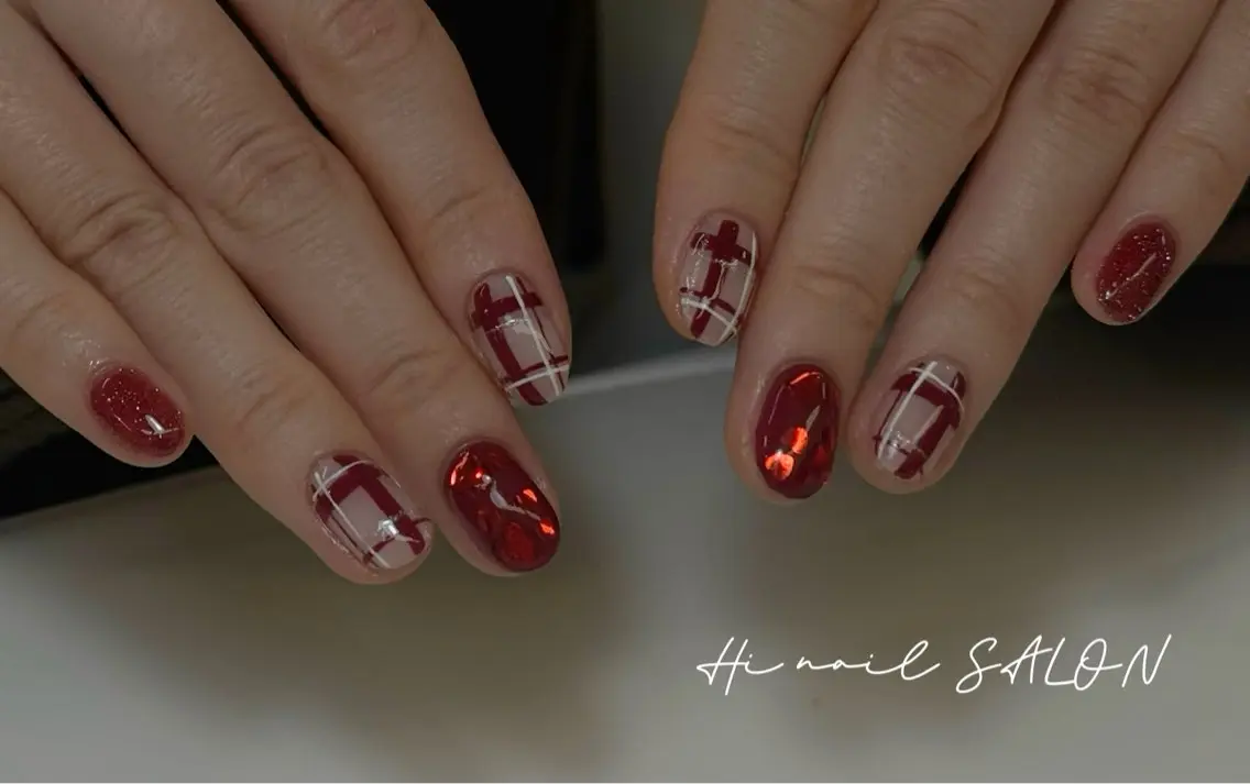 ネイル チークネイル フレンチネイル 韓国ネイル マグネットネイル 持ち込み LINEA.nail STUDIOのネイルデザイン