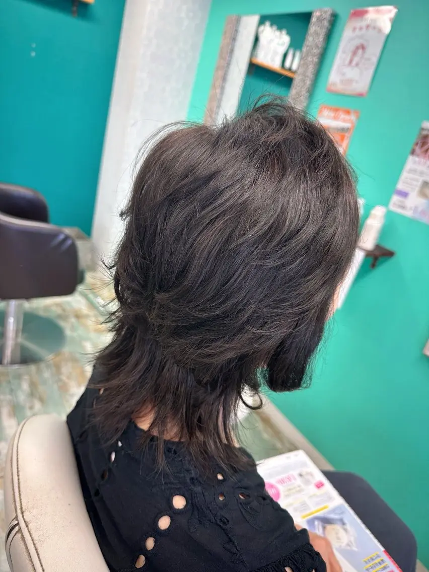 ミディアム ヘアカラー 三原 友美のヘアスタイル