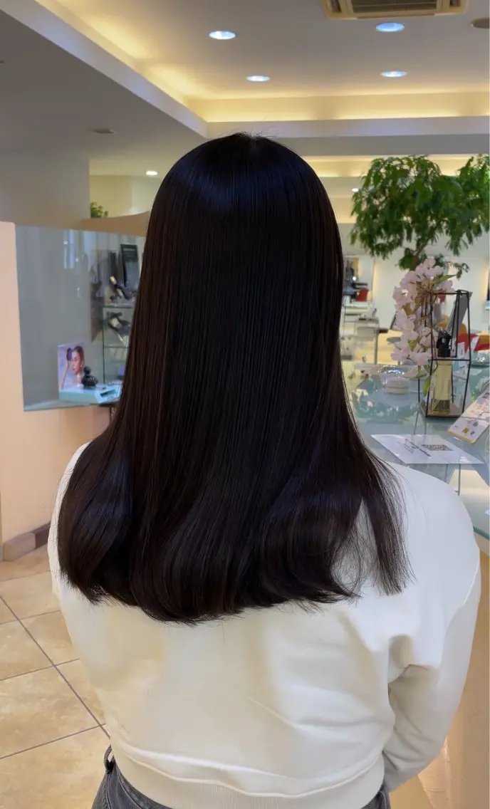ロング カット ヘアカラー トリートメント 池田 早穂のヘアスタイル