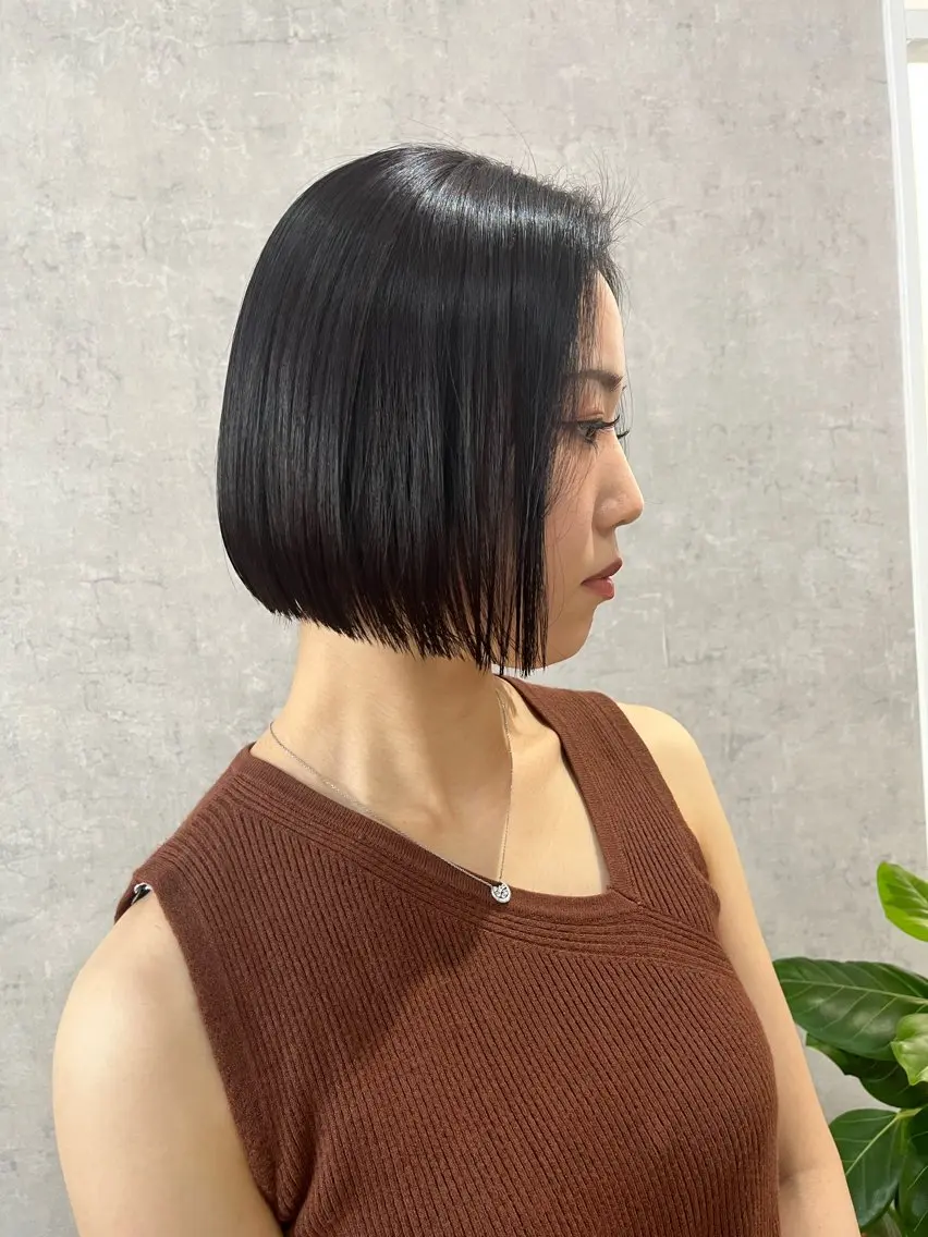 ショート カット 縮毛矯正 ボブ×縮毛矯正 ryotaのヘアスタイル