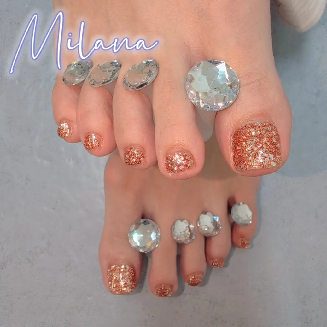 ネイル ワンカラーネイル フットネイル Milana 川瀬のネイルデザイン