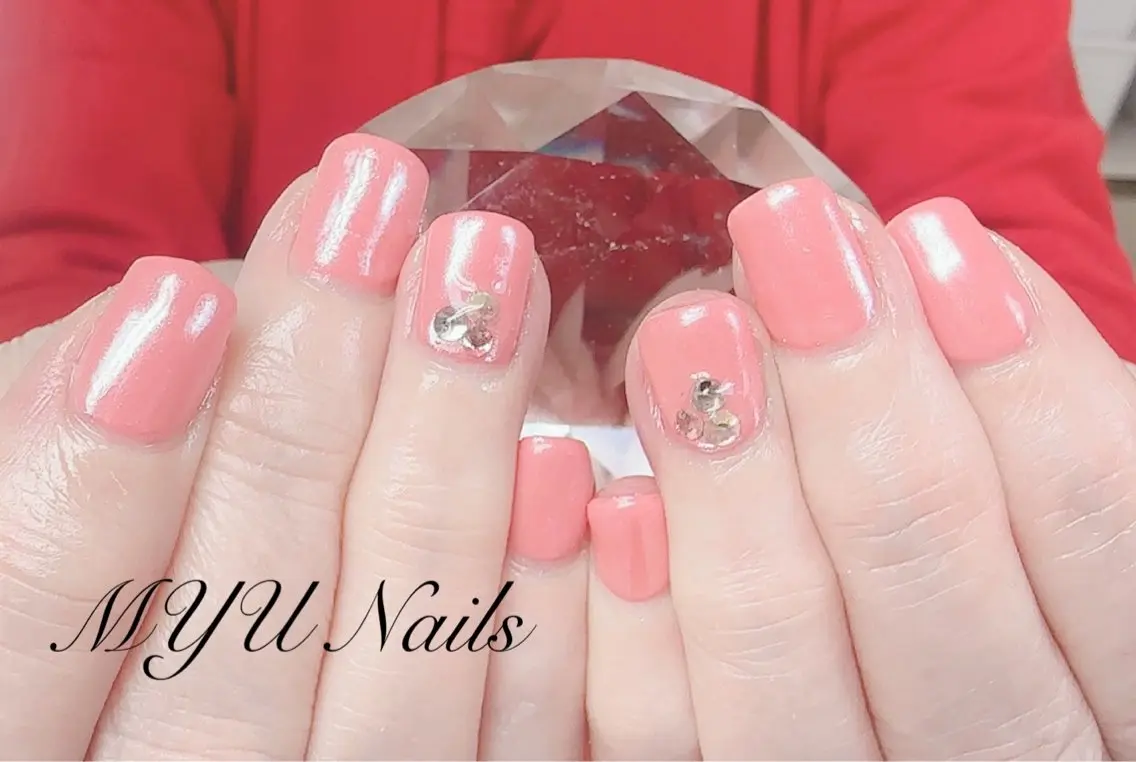 ネイル ジェルネイル 持ち込み ニュアンスネイル ワンカラーネイル パラジェル ハンドネイル ニュアンスネイル🌈 MYU Nailsのネイルデザイン