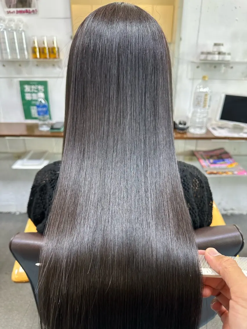 ロング 髪質改善 トリートメント カット トリートメント 【髪質改善】に特化 オリーブオイルクラブのヘアスタイル