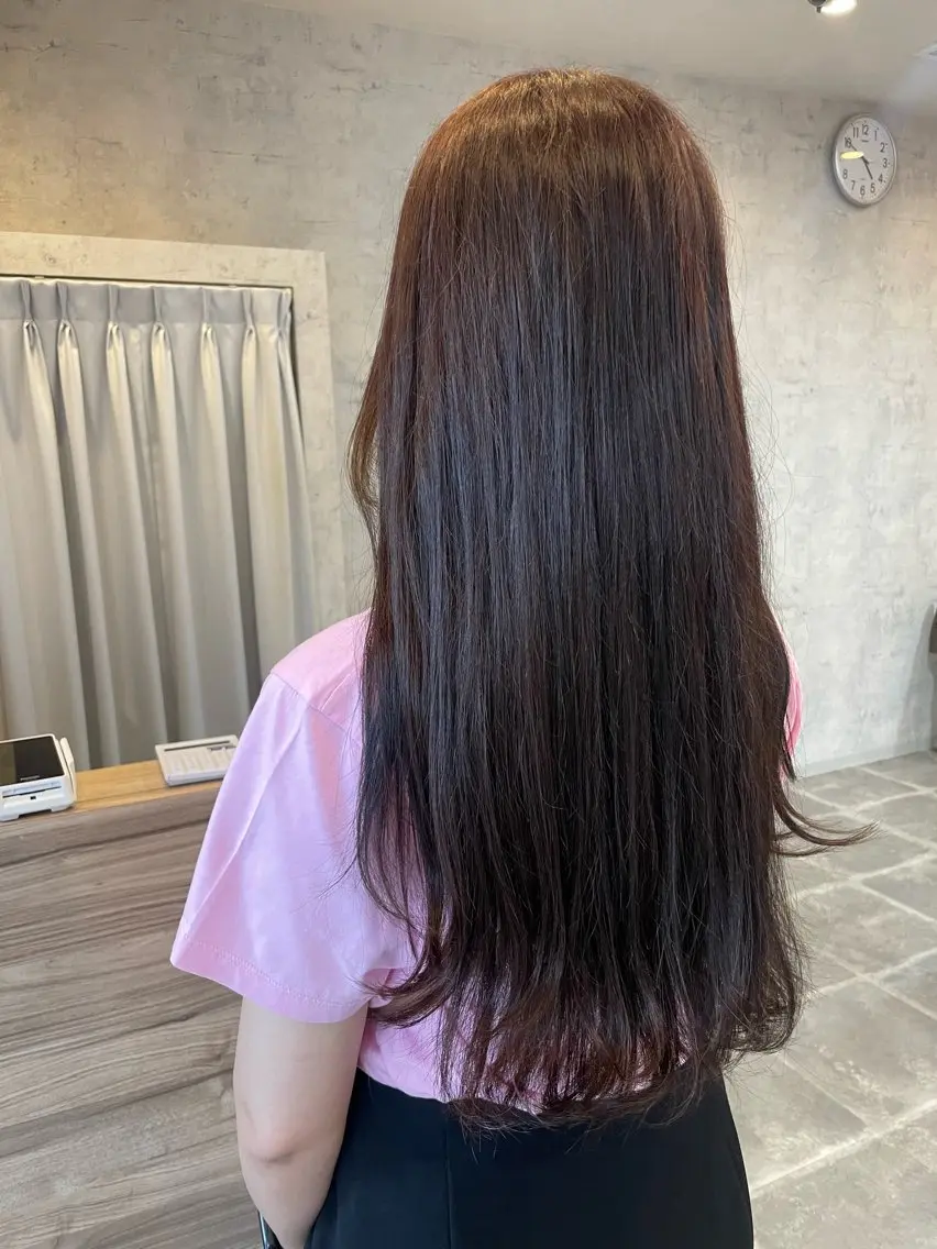 ロング カラー ベージュカラー パープルカラー レイヤーカット 骨格似合わせカット✨ 林 まどかのヘアスタイル