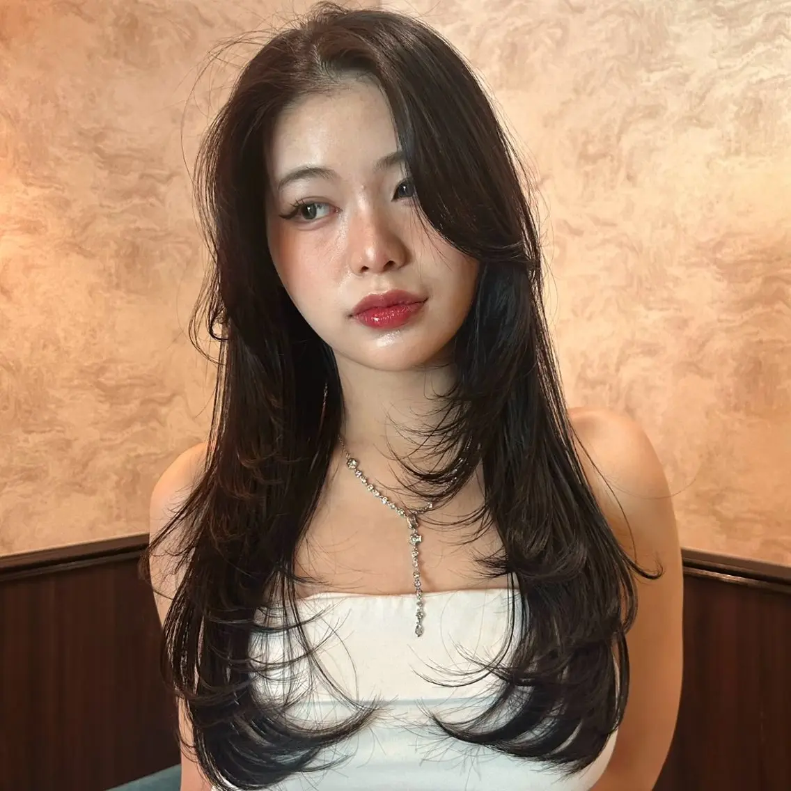 ロング カラー ヘアカラー トリートメント 🍒ハイレイヤー🍒 海外ヘア🍒Momoのヘアスタイル