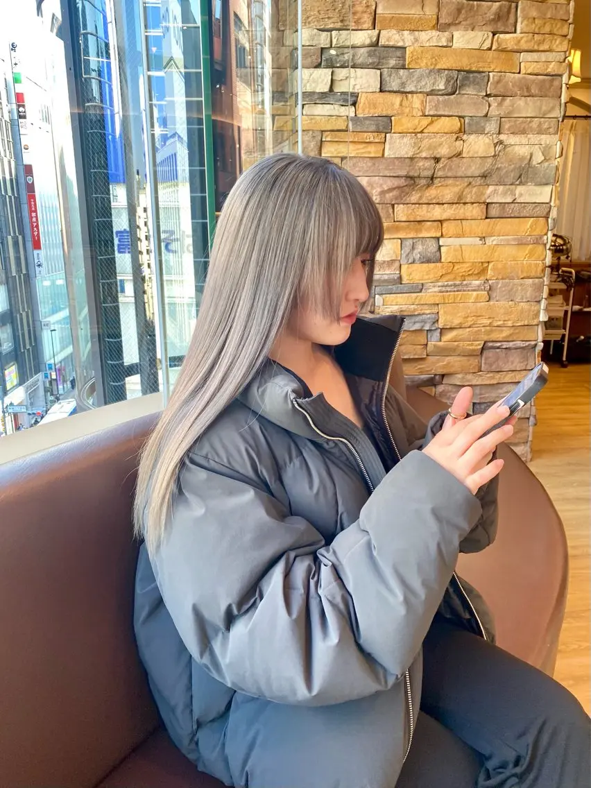 ロング ヘアカラー トリートメント 千 田のヘアスタイル