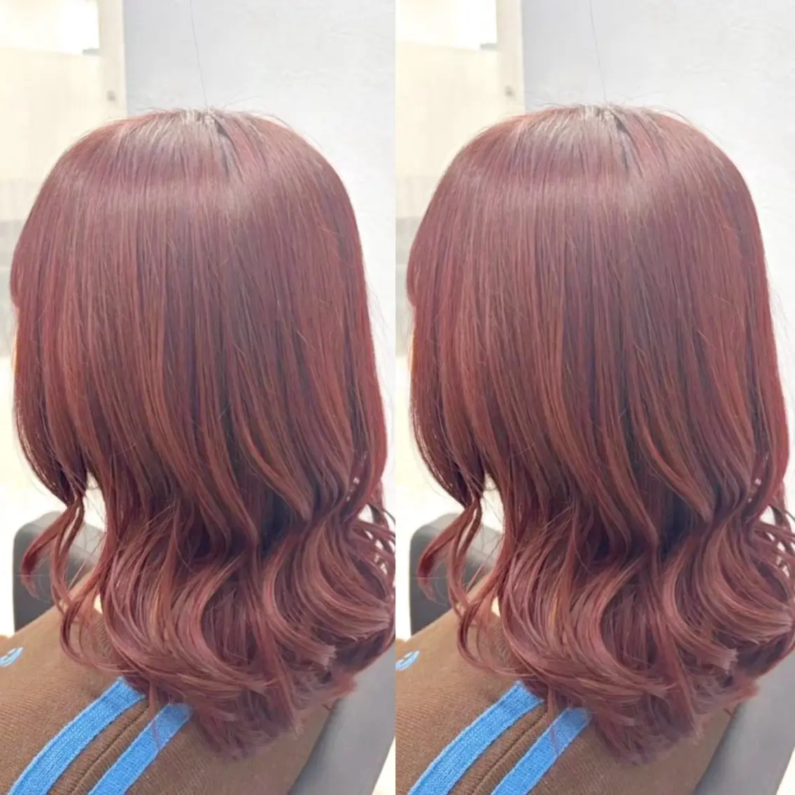 【🩰暖かいお色みに🫧】暖色系カラー🍒‎🤍➕カット✂️➕トリートメント✨️の写真