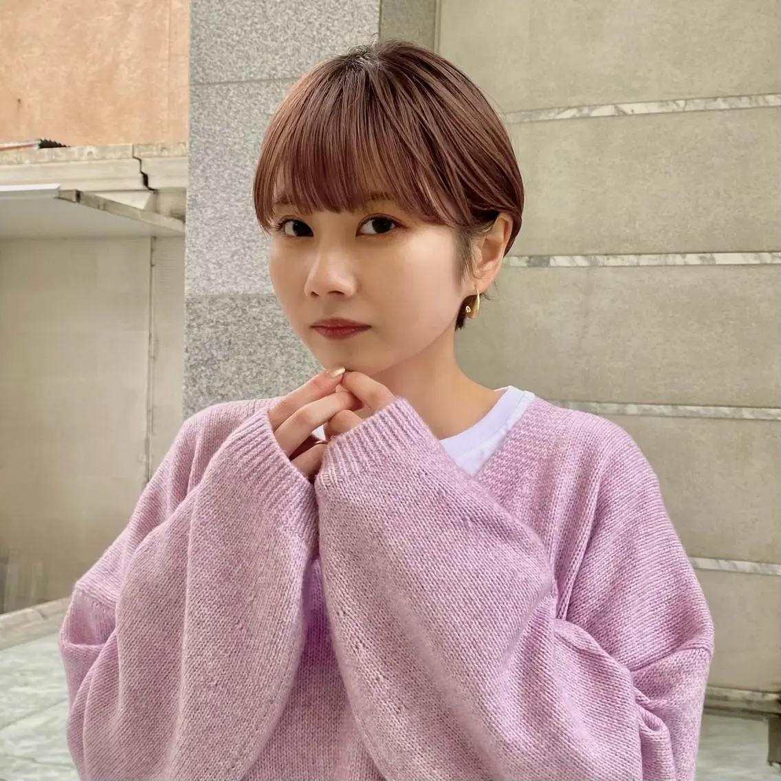 ショート カラー ベージュカラー ショートヘア カット ヘアカラー トリートメント ボブ/縮毛矯正/ レイヤー/塚田のヘアスタイル
