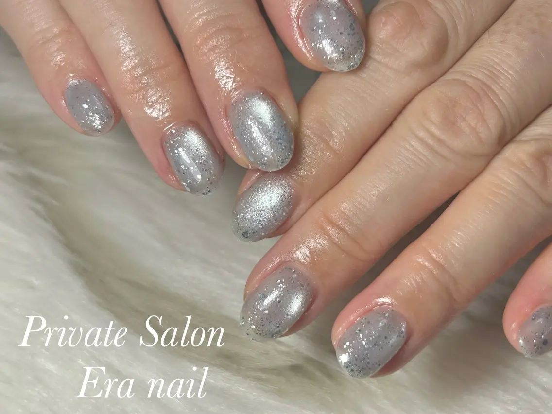 ネイル マグネットネイル マグネットワンカラー ワンカラーネイル ハンドネイル Era nailのネイルデザイン