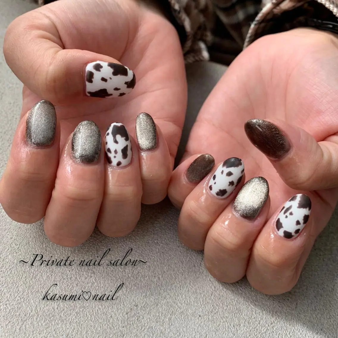 ネイル マグネットネイル ミラーネイル ニュアンスネイル 春ネイル KASUMI♡ Nailのネイルデザイン