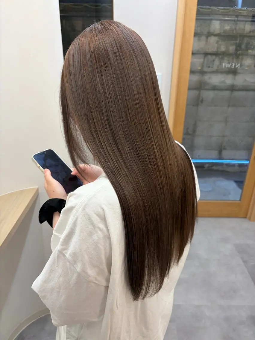 セミロング 髪質改善 トリートメント カット ヘアカラー トリートメント 髪質改善/縮毛矯正/ 艶カラー/登貴のヘアスタイル