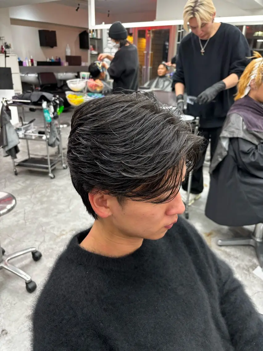パーマ メンズ カット パーマ メンズ特化✨️ 韓国風パーマ🔥一八のヘアスタイル