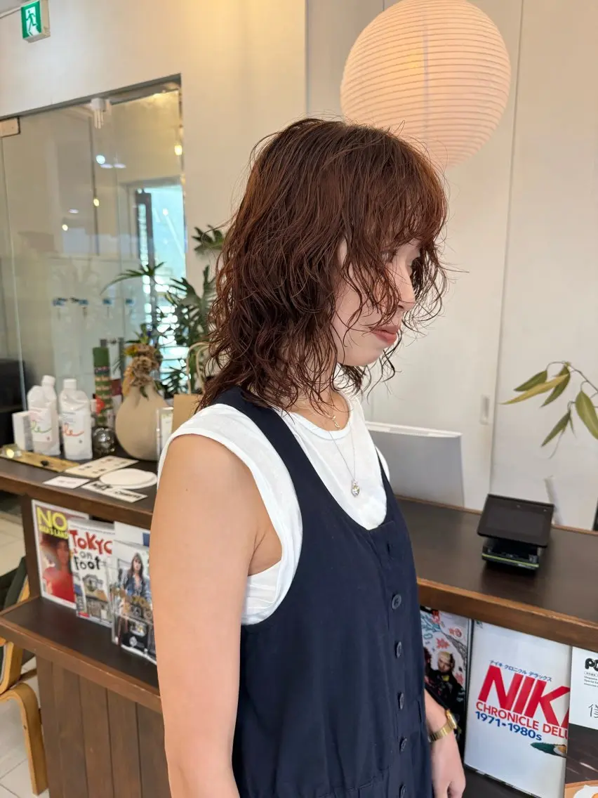 ミディアム カラー ミディアムパーマ カット パーマ トリートメント 丁寧なカウンセリング 🌿KENTA🌿のヘアスタイル