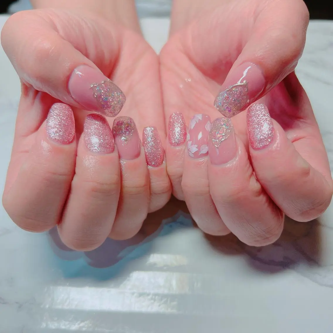 ネイル 入学式 卒業式 春ネイル ハンドネイル たきぐち みちこのネイルデザイン