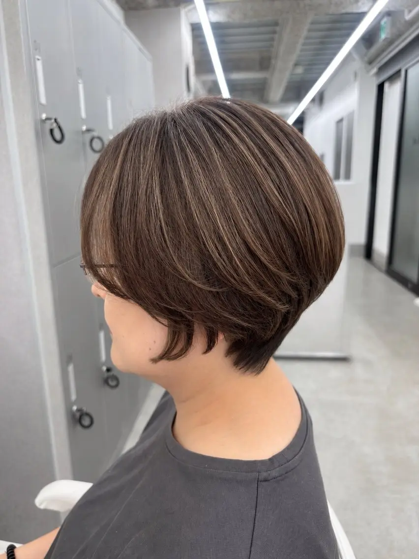 ショート ハイライト ショートヘア カット ヘアカラー 関山浩平ショート /ボブ/ヘアセットのヘアスタイル