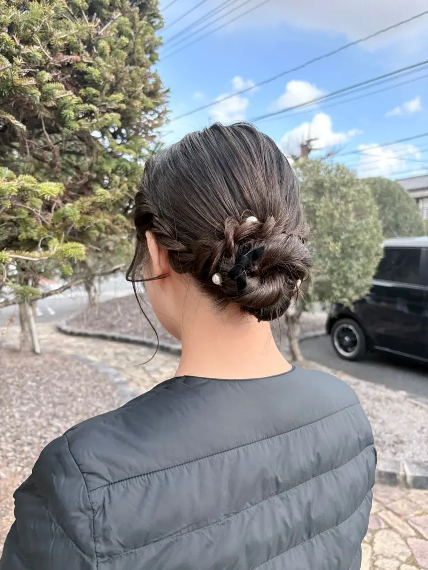 セミロング ヘアアレンジ ヘアセット Flat /rina🧸のヘアスタイル