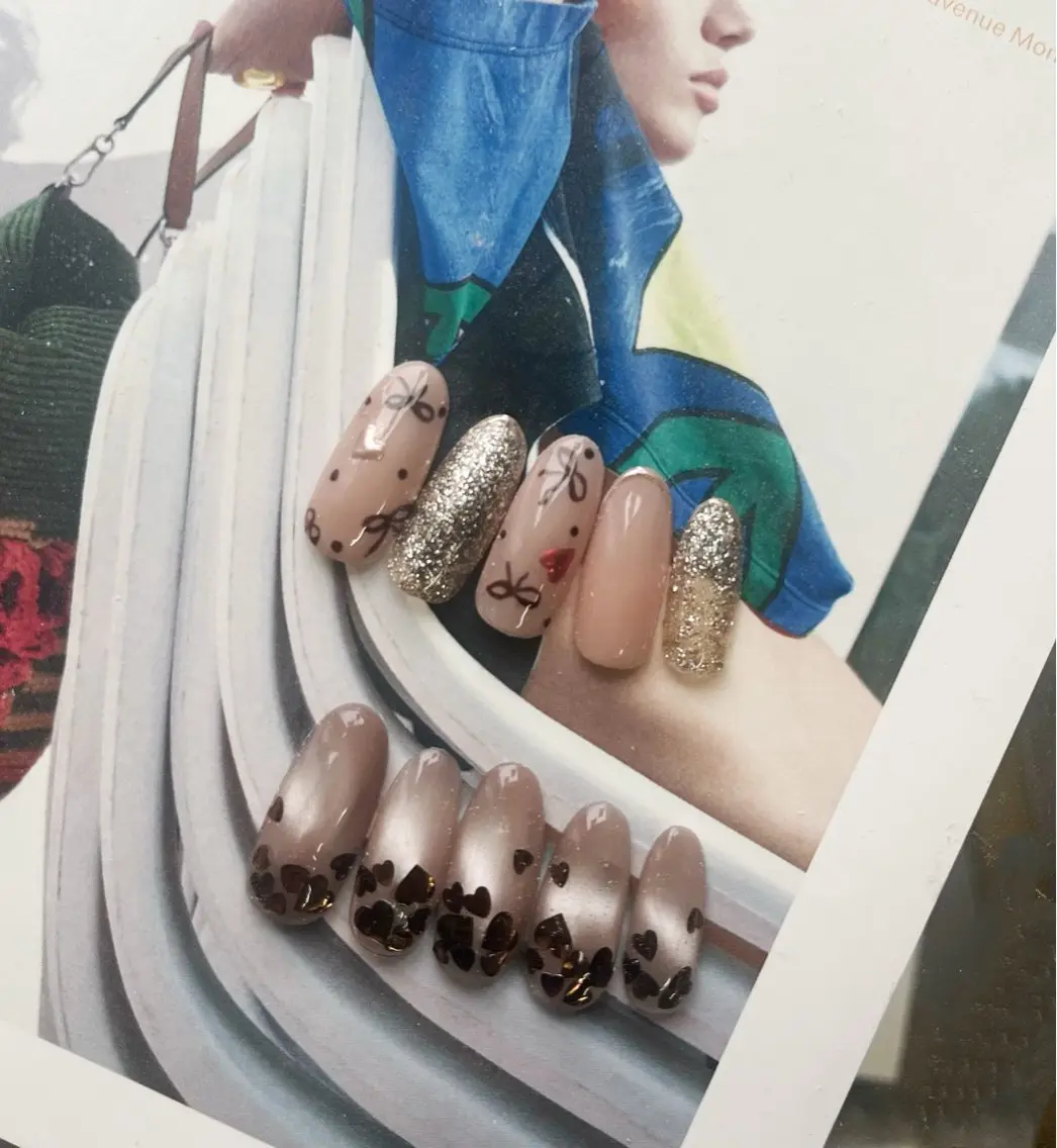【ハンド】オフあり🍫バレンタイン ネイル❤️の写真