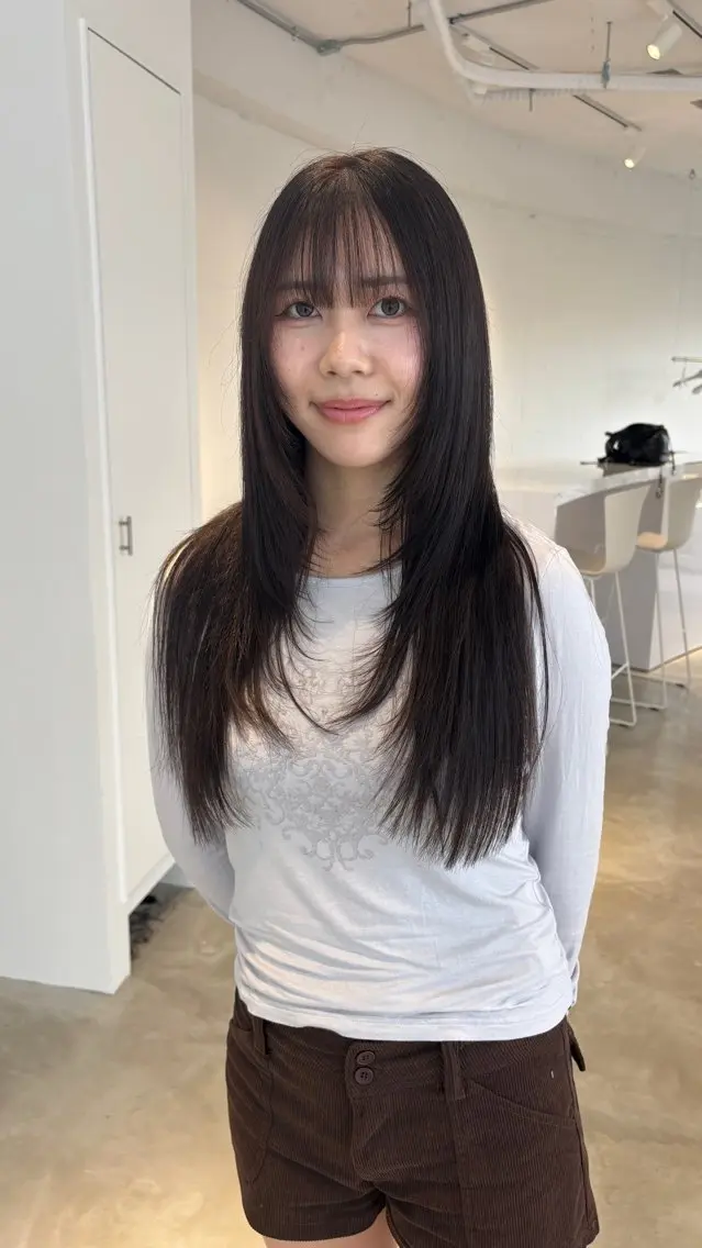 ロング カラー ロングレイヤー レイヤーカット ロング 薬院浄水通/ショート /メンズ/rukaのヘアスタイル