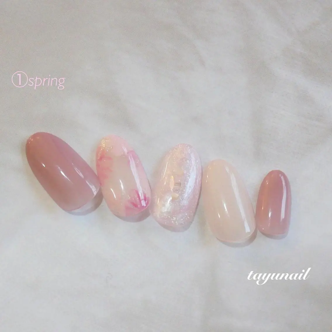ネイル アートネイル ブルー フットネイル スカルプネイル 春ネイル ネイルサロン 【たゆnail】のネイルデザイン
