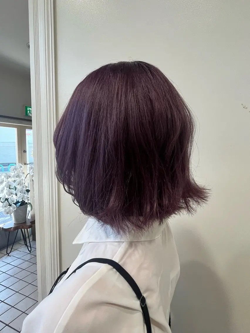 ミディアム カラー ブリーチ ブルーカラー ブルーラベンダー ラベンダーカラー ヘアカラー 🌻千種/✨️透明感 ✨️/ayakoのヘアスタイル