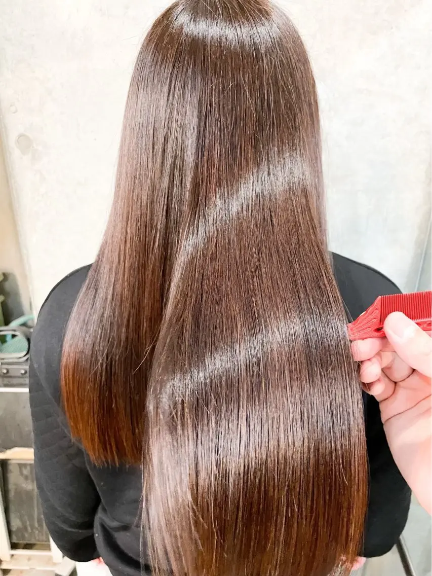 パーマ 縮毛矯正 翔斗ブリーチなし🫧 で叶う透明感カラーのヘアスタイル