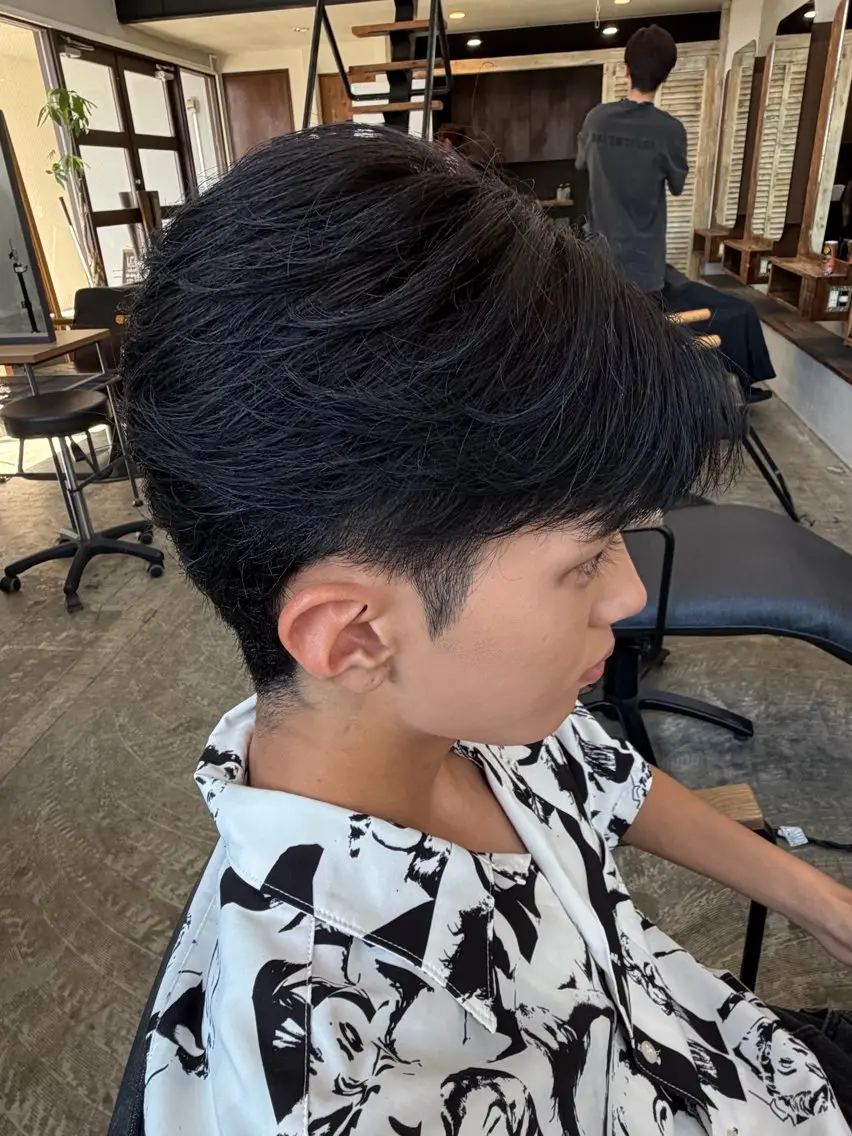 パーマ メンズ 大井 瞬太のヘアスタイル