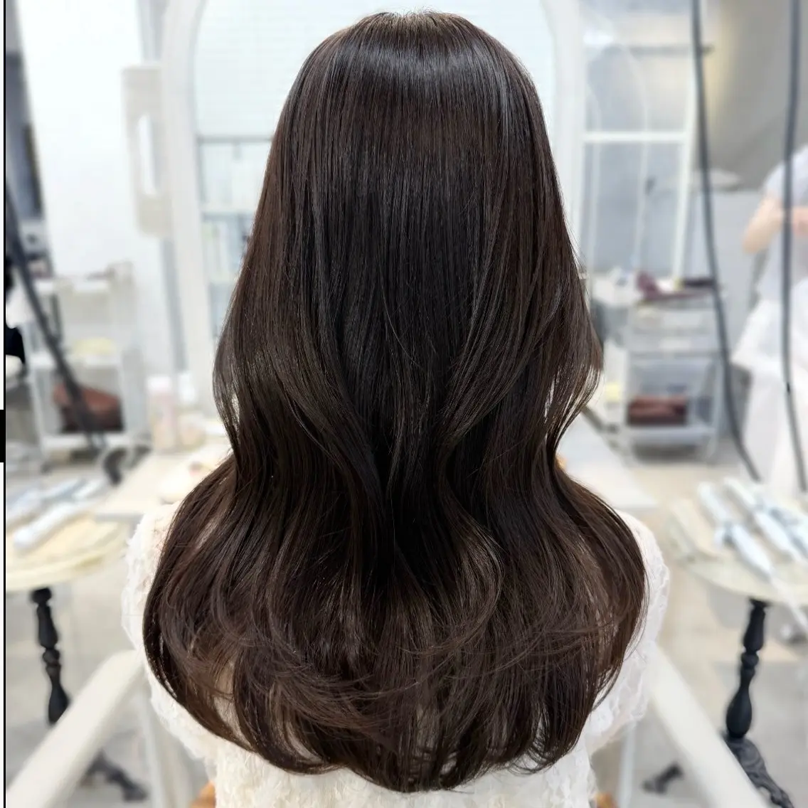 セミロング カラー 髪質改善 トリートメント ヘアカラー 無料カットモデル🩶 Jr.メニューはるかのヘアスタイル