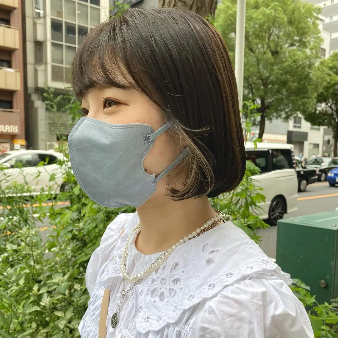 ショート カラー ena/ブリーチなし 透明感・レイヤー🎀のヘアスタイル
