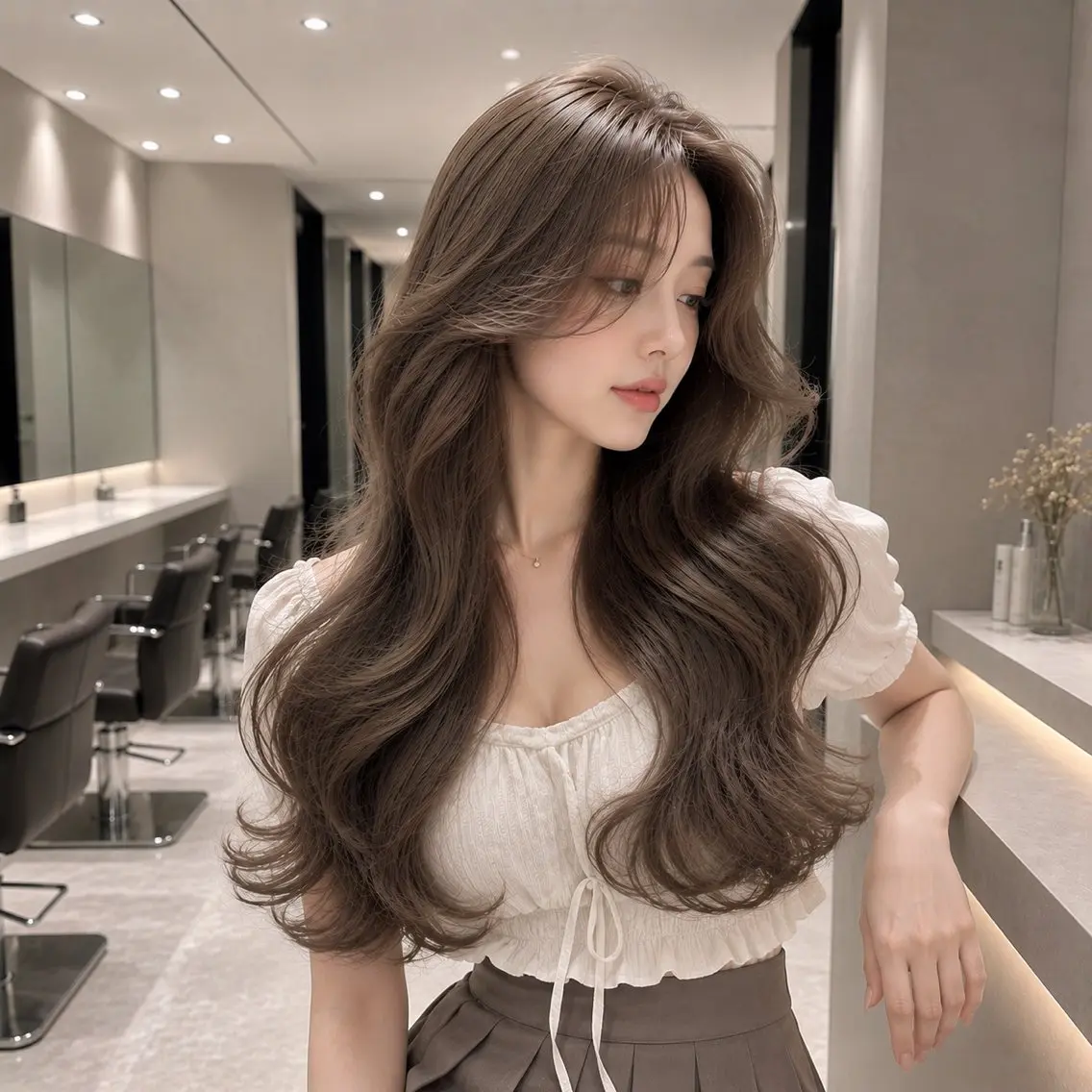 ロング ヘアカラー トリートメント 美髪ストレート/美髪 レイヤー特化増原優斗のヘアスタイル