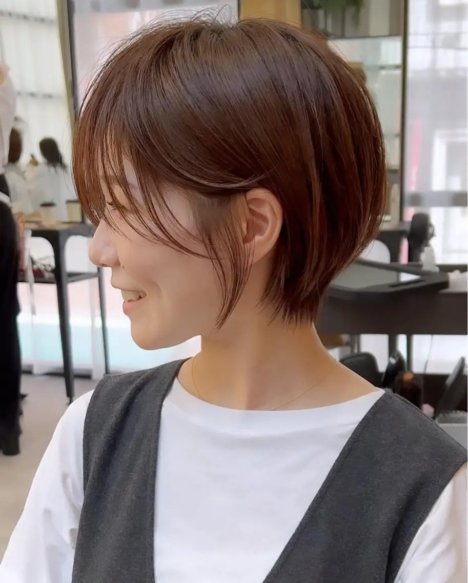 ショート カラー カット ヘアカラー トリートメント ヘッドスパ ヘアセット ショート上手い人/ 銀座/なかじのヘアスタイル