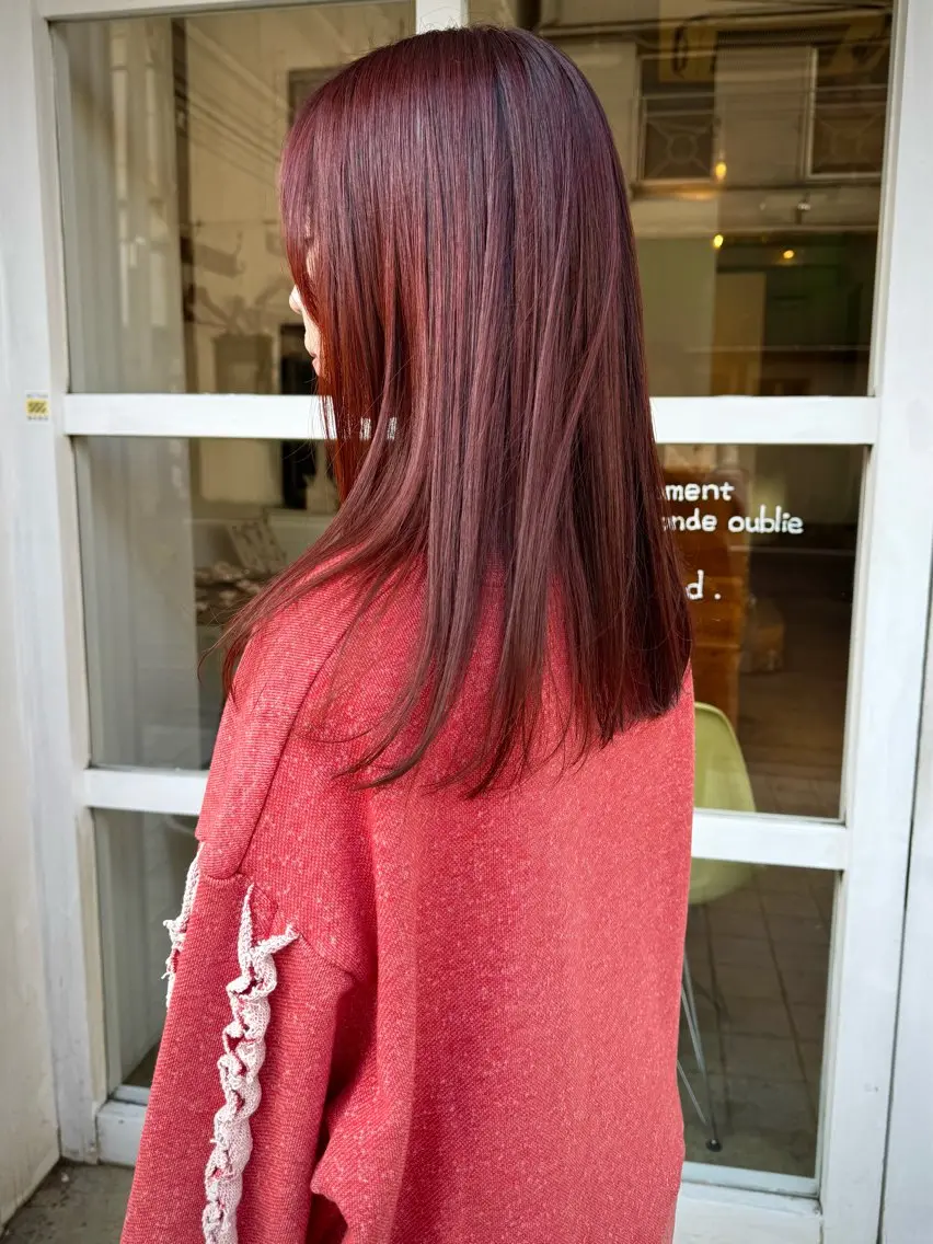 セミロング カット ヘアカラー トリートメント シカナイ アリサのヘアスタイル