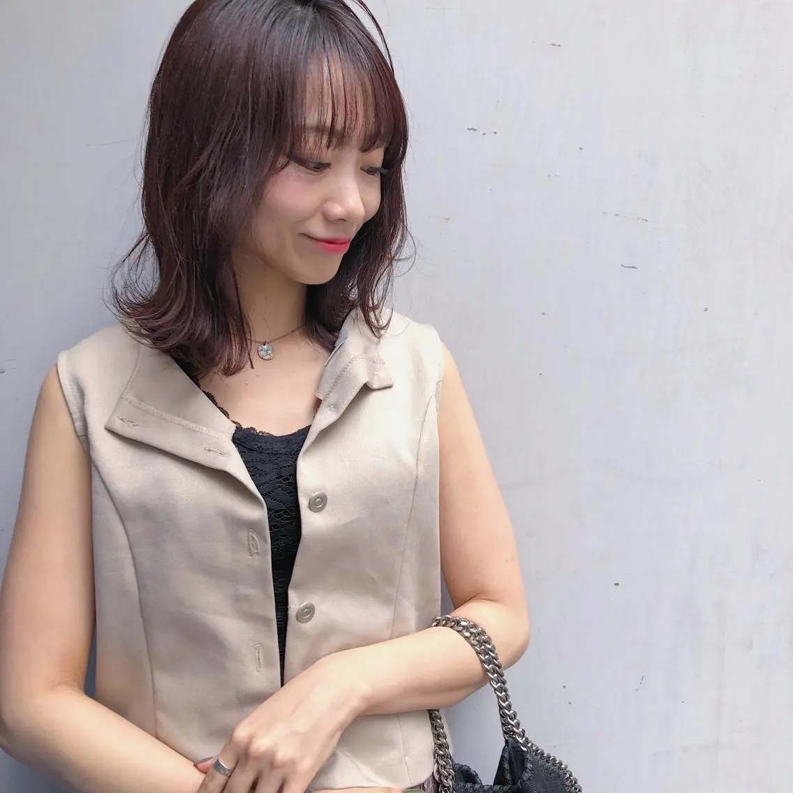 ミディアム カラー バイオレットカラー カット ヘアカラー トリートメント 山中 直輝のヘアスタイル