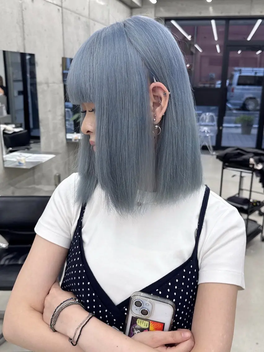 カラー ヘアカラー Asami/名古屋/ ハイトーン/デザインのヘアスタイル